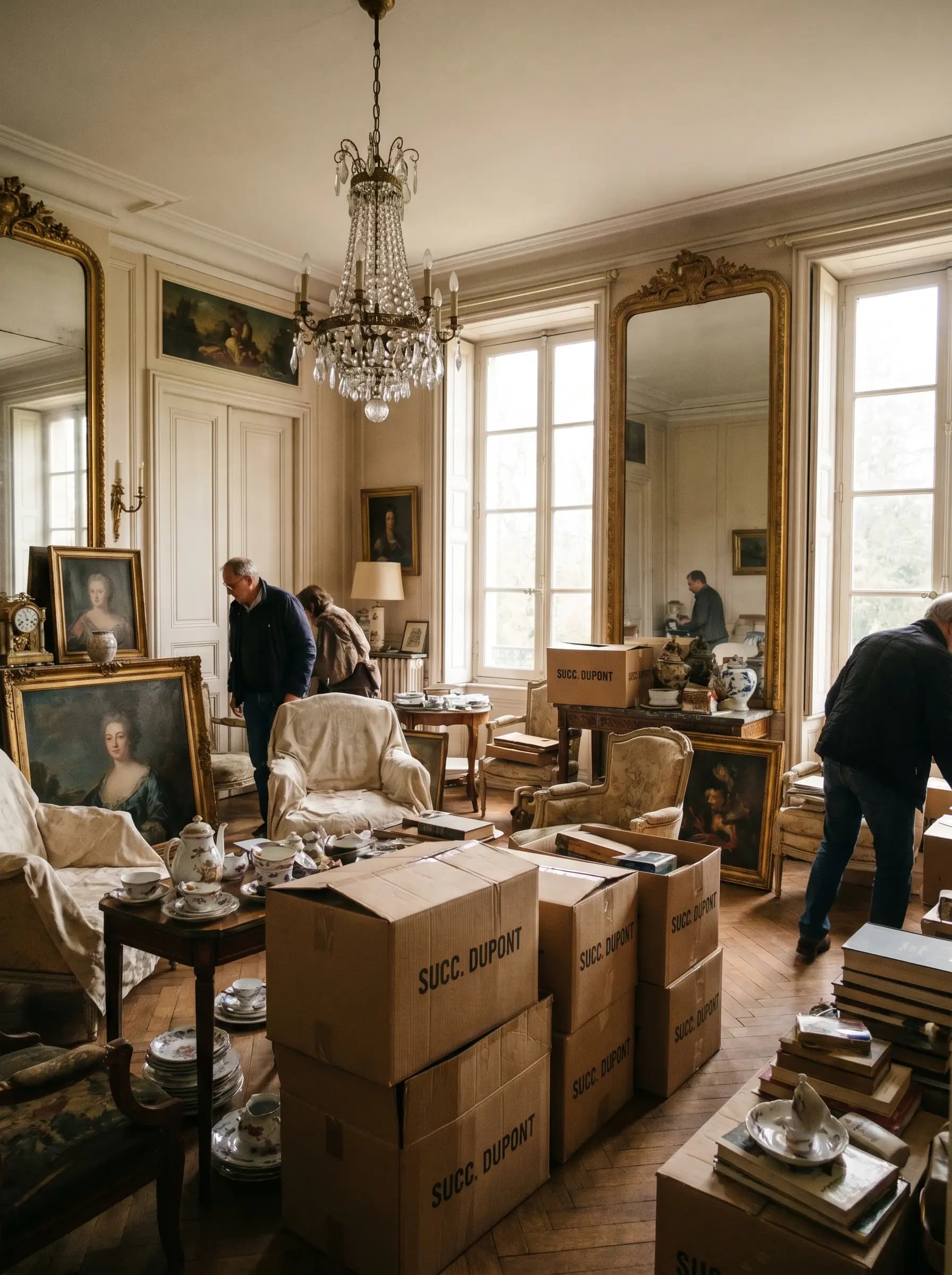 Intérieur de maison · succession