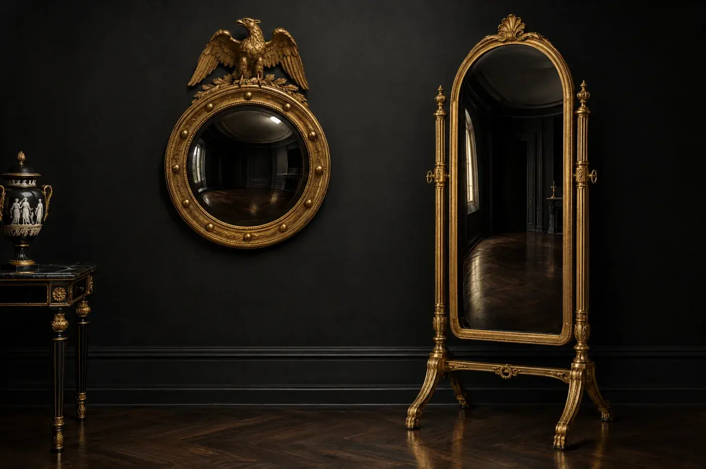 Miroirs dorés